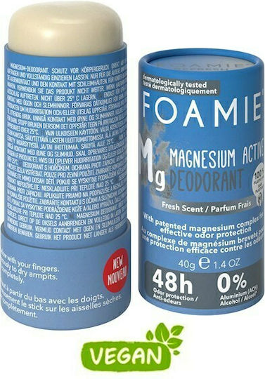 Foamie Refresh Magnesium Active Αποσμητικό 48h σε Stick Χωρίς Αλουμίνιο 40gr