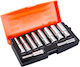 Bahco Lange Vierkant-Steckschlüsseleinsätze mit 1/4"-Antrieb, 10-teiliges Set
