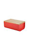 Alessi Matina Brotkasten mit Deckel Metallisch Rot 34x21x14cm