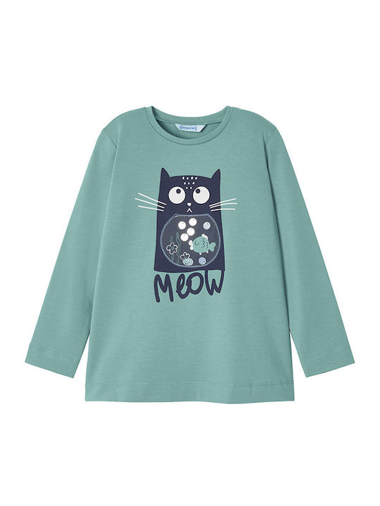 Kids' Shirt Long Sleeve Blue Ecofriends