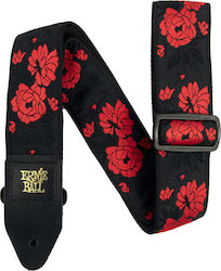 Ernie Ball Tango Rose 5335 Strap for Guitar Black