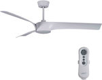 Lucci Air Line 213357 Ceiling Fan 132cm with Light and Remote Control White