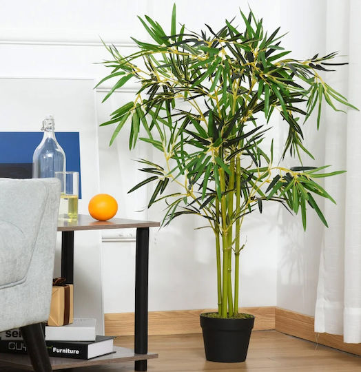 Artificial Plant in Pot Bamboo Green 120cm Outsunny