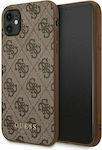 Guess 4G Metal Gold Logo Plastic Back Cover Brown (iPhone 11)