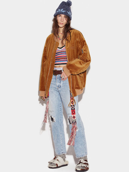Dsquared2 Boston Damenjeanshose mit Rissen