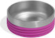 Zee-Dog Tuff Staple Stainless Steel Bowl Food for Dog & Cat with Base 2x 2lt in Pink Color