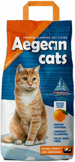 Aegean Cats Bentonite Cat Litter Fine-Grained with Scent Orange 5kg