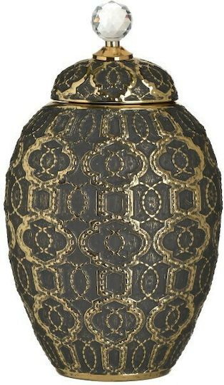 Inart Βάζο Κεραμικό Μαύρο Φ22xΥ40cm Inart Βάζο Κεραμικό Μαύρο Φ22xΥ40cm