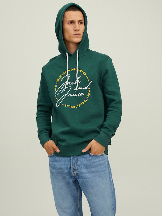 Jack & Jones Hanorac pentru bărbați cu glugă Verde