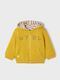 Kids Sweatshirt Cardigan Cotton with Hood Yellow