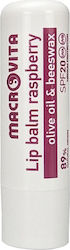 Macrovita Raspberry Lip Balm SPF20 4.8gr