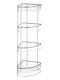 Spitishop F-V Manta Corner Floor Bathroom Shelf Plastic with 4 Shelves 22.5x22.5x78.2cm