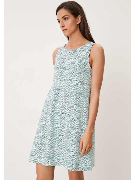 S.Oliver Summer Mini Dress Turquoise