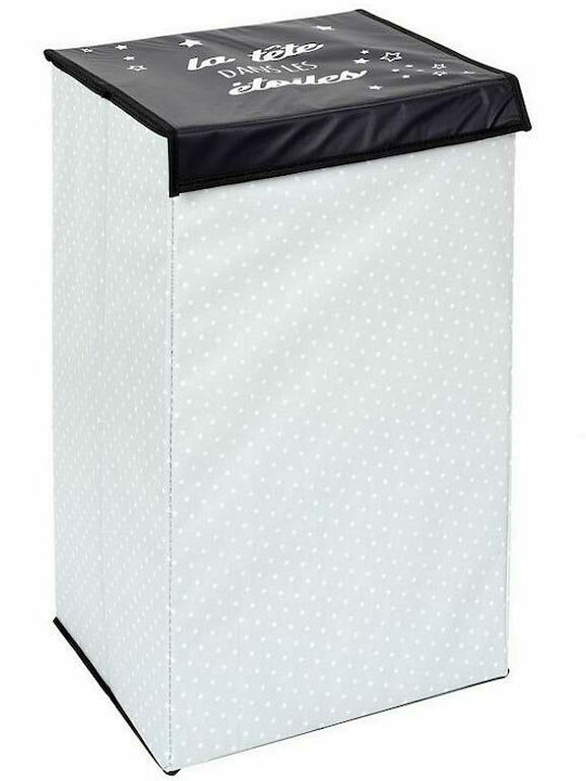 Aria Trade RG9214 Collapsible Fabric Laundry Basket 35x30x58cm White