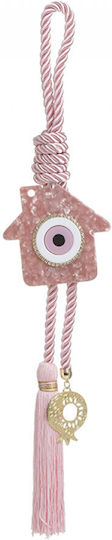 Inart Hanging Lucky Charm Burner Pink made of Fabric 10x45cm 1pcs