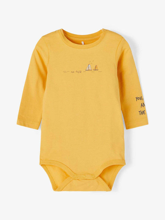 Name It Baby Bodysuit Set Long-Sleeved Orange