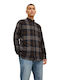 Jack & Jones Men's Checked Shirt with Long Sleeves Regular Fit Brown