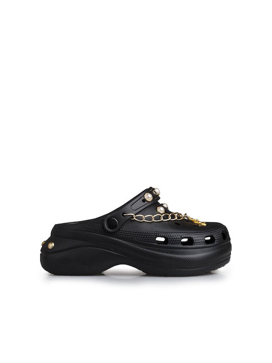 I Love Sandals Candi Mules Black