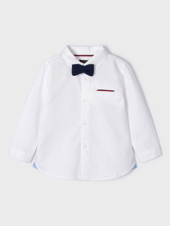 Kids One Color Shirt Long Sleeve White Ecofriends