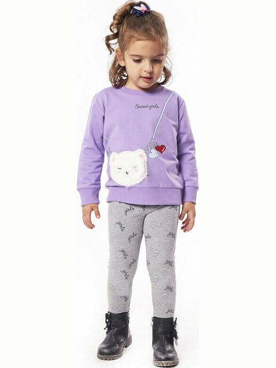 Evita Kids Set with Purple Leggings 2 Pieces