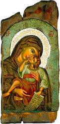 Wooden Holy Mary Icon 19x38cm