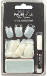 Technic Nail Tips in White Color 48pcs