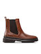 Leder Tabac Braun Chelsea Stiefeletten