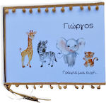 Handmade christening wish book boho collection boho animals and name 016