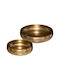 Oasis Set dekorative Platten Rund Metallisch Gold 2Stück