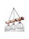 Klikareto Pendant Light Brown Rail with Socket E27 50cm