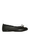 Kids Leather Ballerinas Black