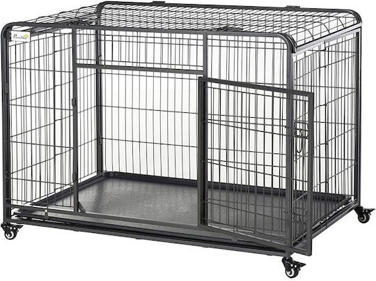 Pawhut Custi de câine din sârmă 125x76x81cm