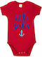 Baby shorts " Little Sailor, Anchor ", Bright Red