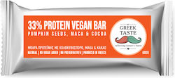 myGreekTaste Vegan Pumpkin Seeds, Maca & Cocoa Bar with 33% Protein 80gr