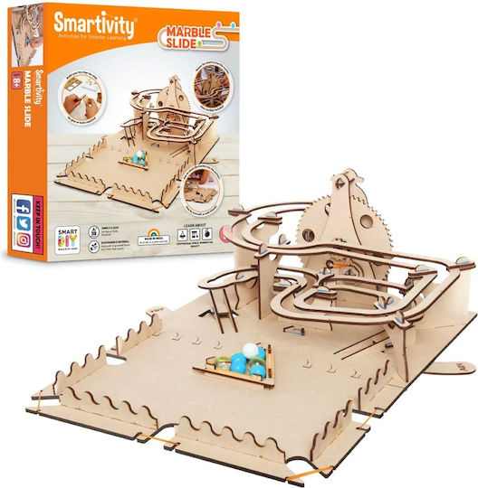 Smartivity Wooden Construction Toy Toboggan - Marble Run for Children 8+ years old+ Years