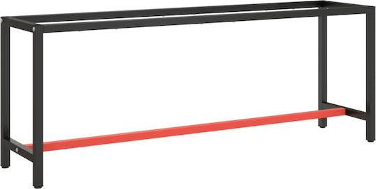 vidaXL Desk Base made of Metal Black - Red 210x50x79cm