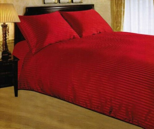 MayHome Σετ Κουβερλί Μονό Βαμβακοσατέν Κόκκινο 160x240cm 2τμχ