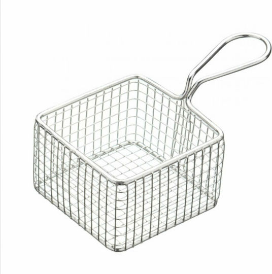 Berkis Frittierkorb Servierkorb Metallisch mit Durchmesser 10cm und Höhe 10cm 1Stück