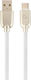 Cablexpert Premium Rubber Braided USB 2.0 Cable USB-C Male - USB-A White 2m