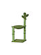 Pawhut Scratching Post Cat Trees Green 40x40x96cm
