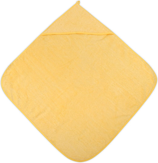 Lorelli Baby-Badetuch mit Kapuzen Gelb 80x80cm