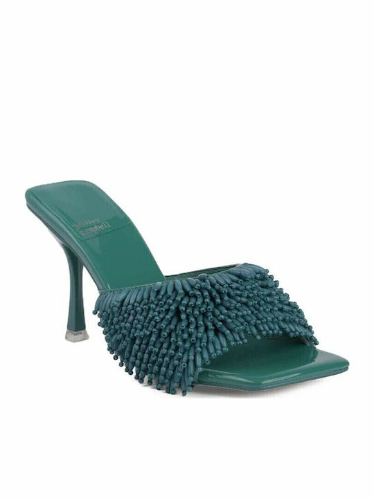 Jeffrey Campbell Beaded Me Mules Blue 0101003475
