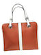 DAMEN LEDERTASCHE ORANGE