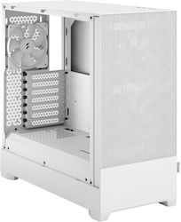 Fractal Design Pop Air Gaming Midi Tower Computer Case with Window Panel White TG Clear Tint