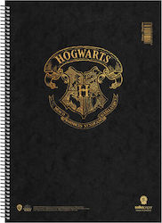 Salko Paper Спирално Тетрадка На Райета A4 30 Листове Hogwarts Черно