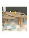 Elips Kaffeetisch Zentral Holzbeige 2Stücke M116xL46xH46cm Megapap