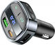 Hoco FM Transmitter Αυτοκινήτου E70 με Bluetooth / USB Metal Grey