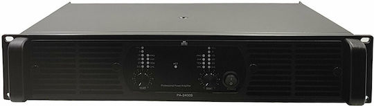 Metro PA-2400S Commercial Power Amplifier 2 Channels 4000W/4Ω 2400W/8Ω Black