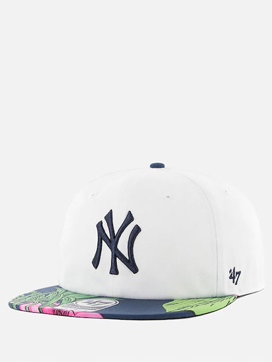 NY Yankees Ανδρικό Jockey με Ίσιο Γείσο Λευκό