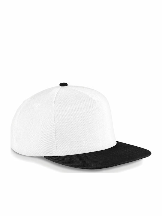 Beechfield Jockey με Ίσιο Γείσο White/Black